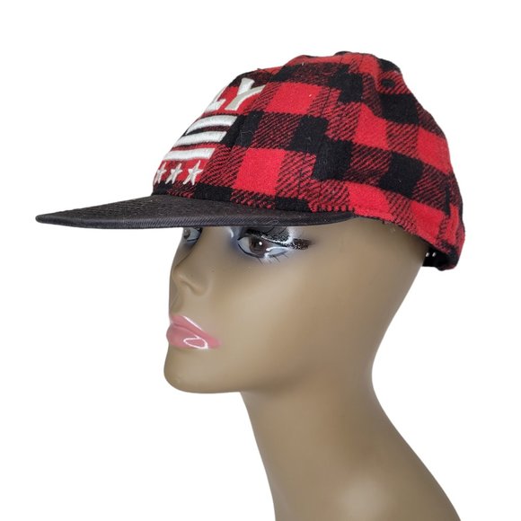 Born Fly Originals "The Auston" Flannel Snapback Cap Buffalo Plaid - Picture 3 of 11